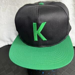 Kool cigarettes Vintage snapback hat promo cap black green 90s logo
